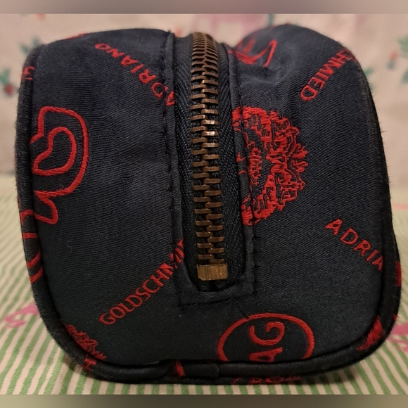 Adriano Goldshhmied Nylon Signature Cosmetic Makeup Toiletry Travel Pouch Bag - Picture 4 of 6